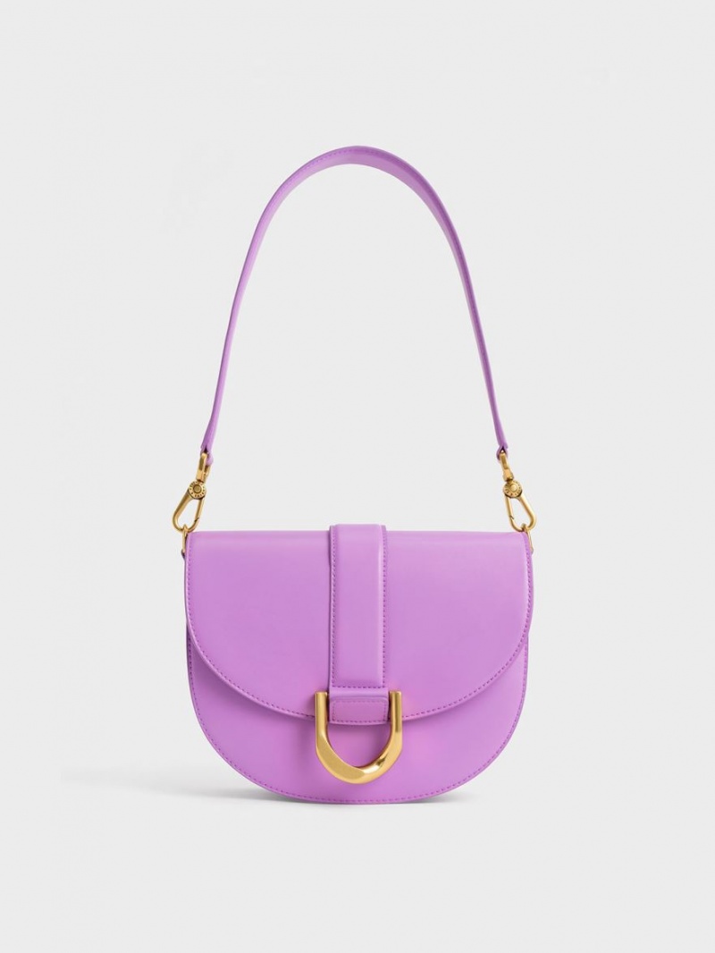 Τσάντες Σέλας Charles And Keith Gabine μωβ | 93458-VMQX