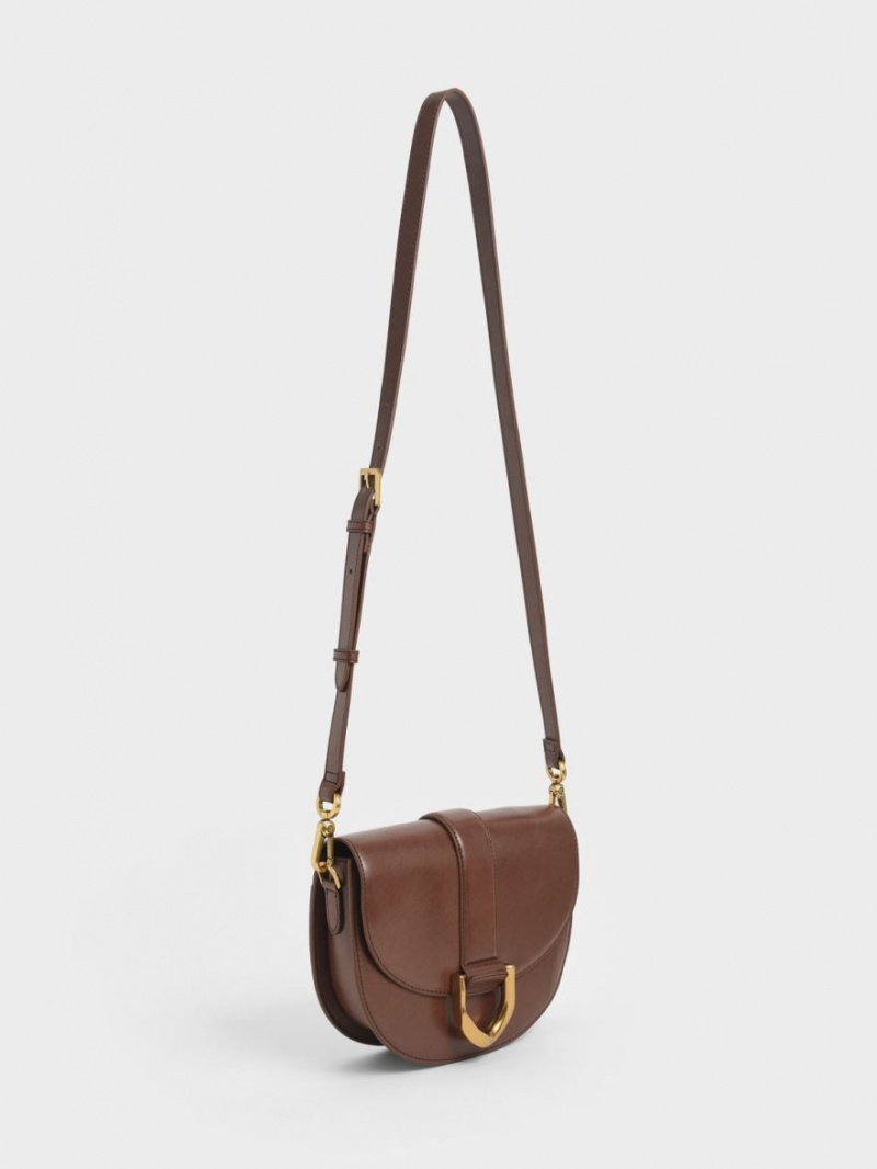 Τσάντες Σέλας Charles And Keith Gabine σκούρο καφε | 09546-UQEO