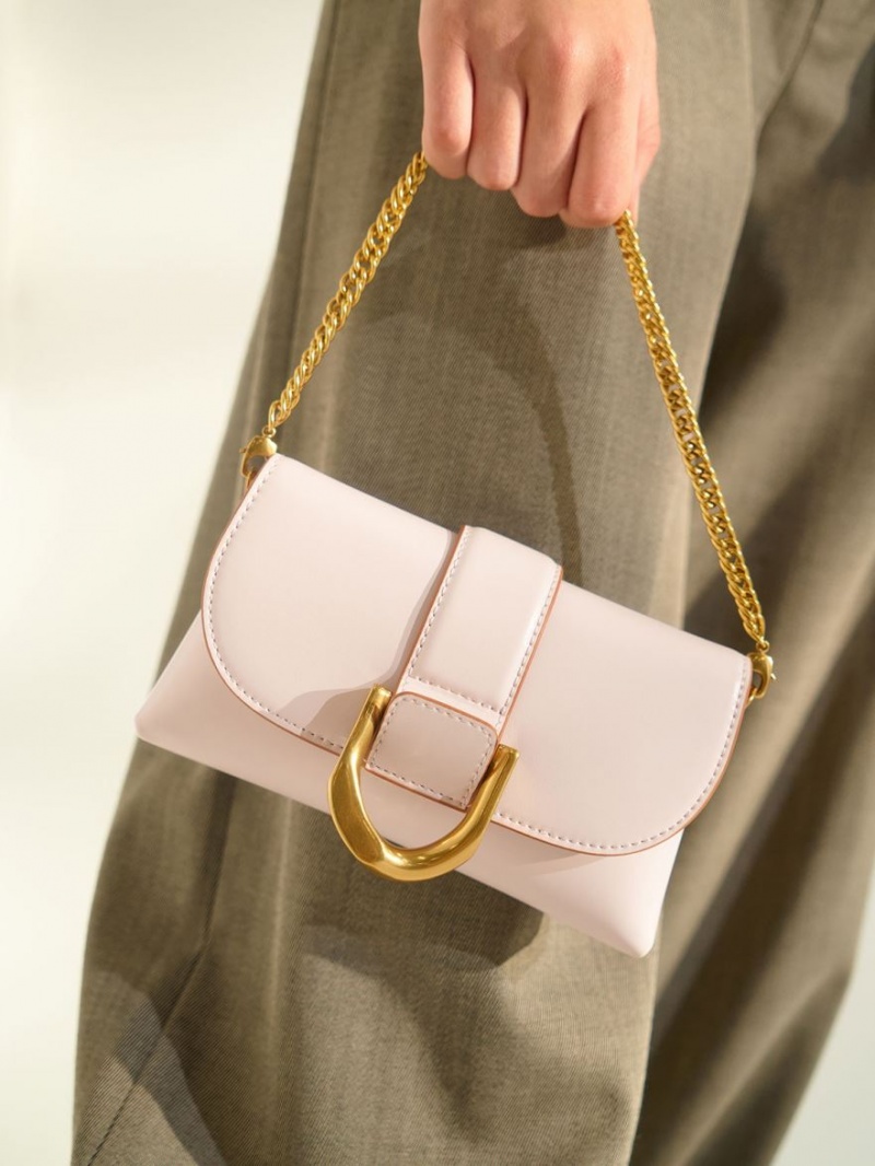 τσάντεσ χιαστί Charles And Keith Gabine ανοιχτο ροζ | 29354-XVMB