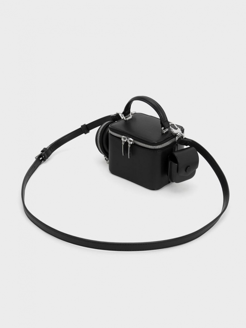 τσαντα χειροσ Charles And Keith Gaia Boxy Top μαυρα | 74968-DLOI