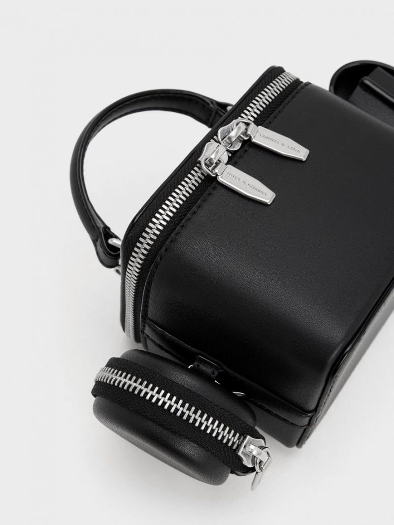 τσαντα χειροσ Charles And Keith Gaia Boxy Top μαυρα | 74968-DLOI