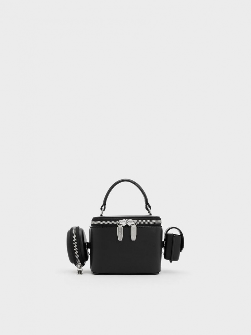 τσαντα χειροσ Charles And Keith Gaia Boxy Top μαυρα | 74968-DLOI