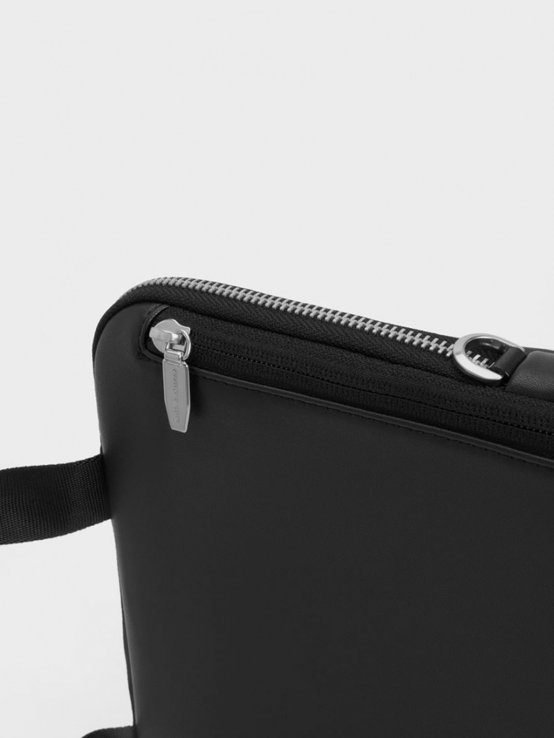 τσάντεσ ώμου Charles And Keith Gaia Laptop μαυρα | 42058-BNRQ