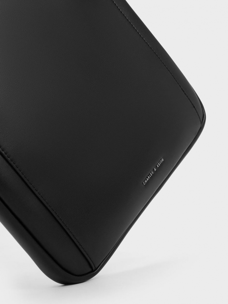 τσάντεσ ώμου Charles And Keith Gaia Laptop μαυρα | 42058-BNRQ