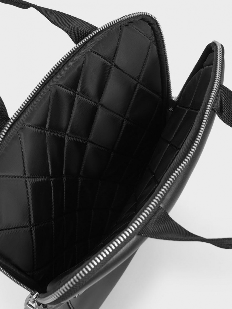 τσάντεσ ώμου Charles And Keith Gaia Laptop μαυρα | 42058-BNRQ