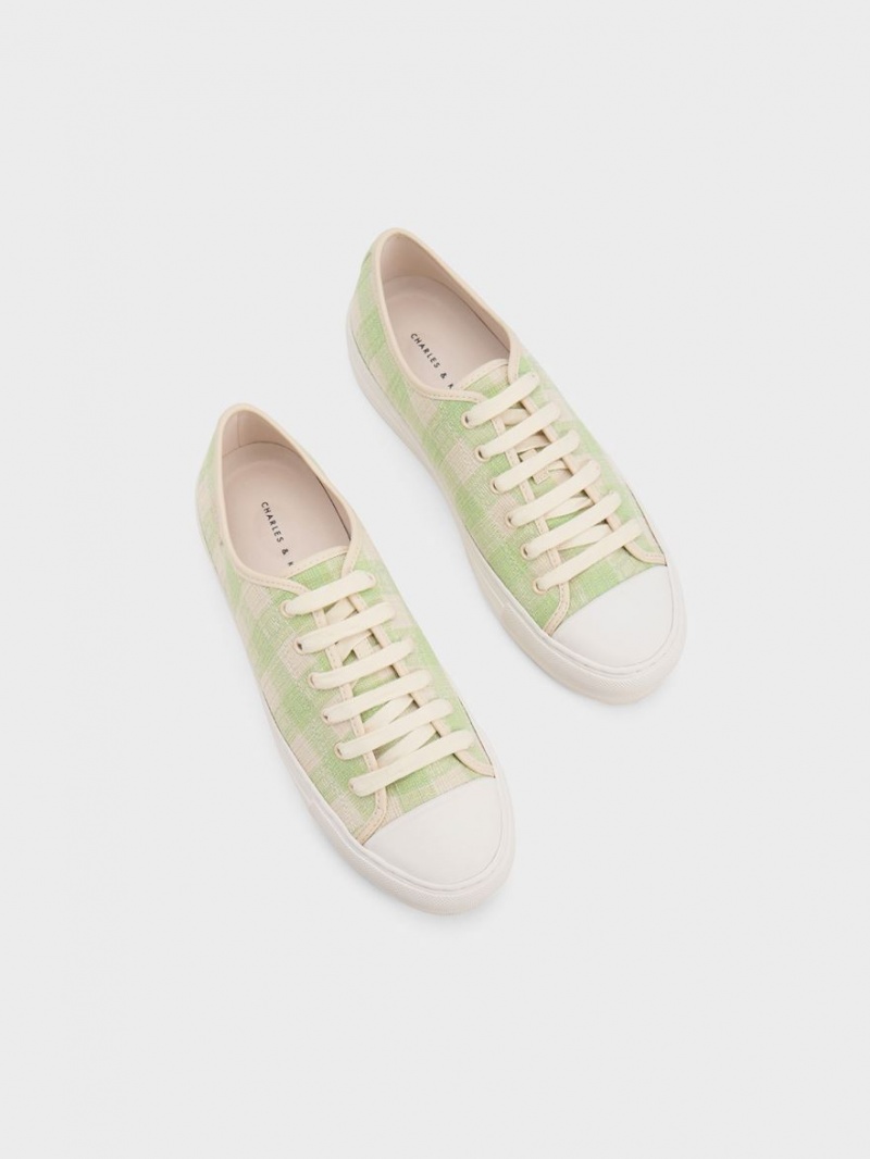 Αθλητικα Παπουτσια Charles And Keith Gingham πρασινο | 76125-NHTG