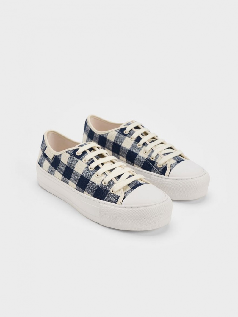 Αθλητικα Παπουτσια Charles And Keith Gingham σκούρο μπλε | 16379-XMPA