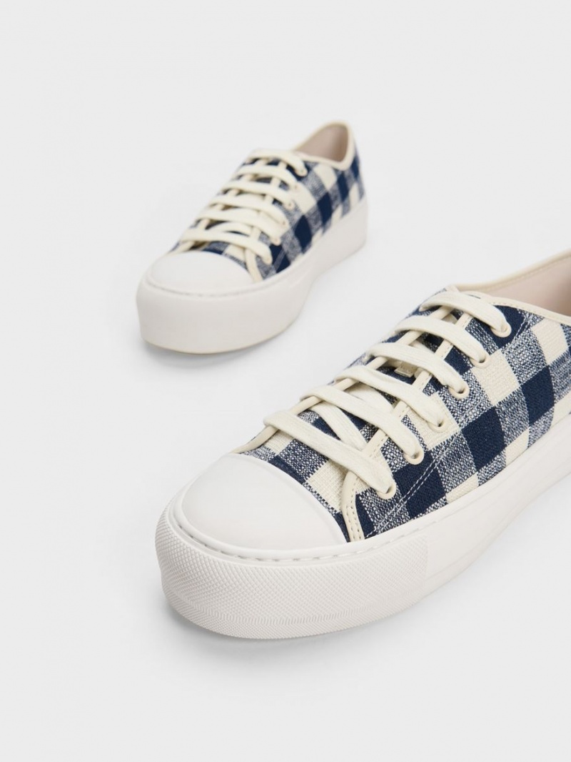 Αθλητικα Παπουτσια Charles And Keith Gingham σκούρο μπλε | 16379-XMPA