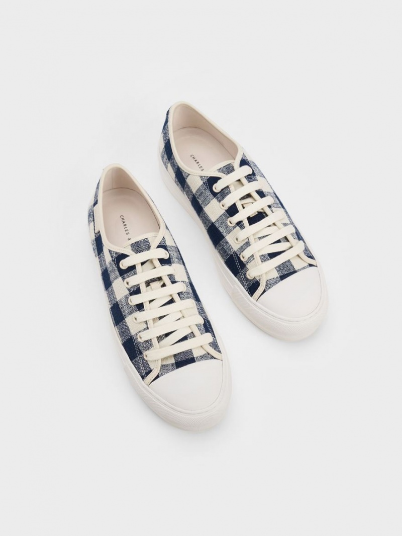 Αθλητικα Παπουτσια Charles And Keith Gingham σκούρο μπλε | 16379-XMPA