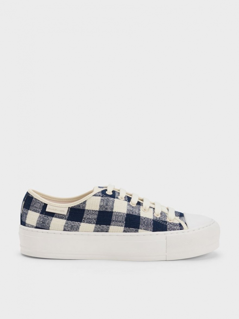 Αθλητικα Παπουτσια Charles And Keith Gingham σκούρο μπλε | 16379-XMPA