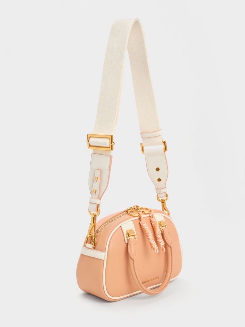 τσάντεσ ώμου Charles And Keith Gwiana Bowling πορτοκαλι | 43695-HAFW