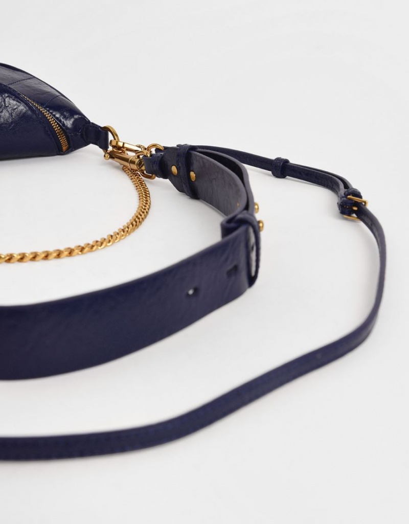 τσάντεσ χιαστί Charles And Keith Half Moon σκούρο μπλε | 42863-MJCS