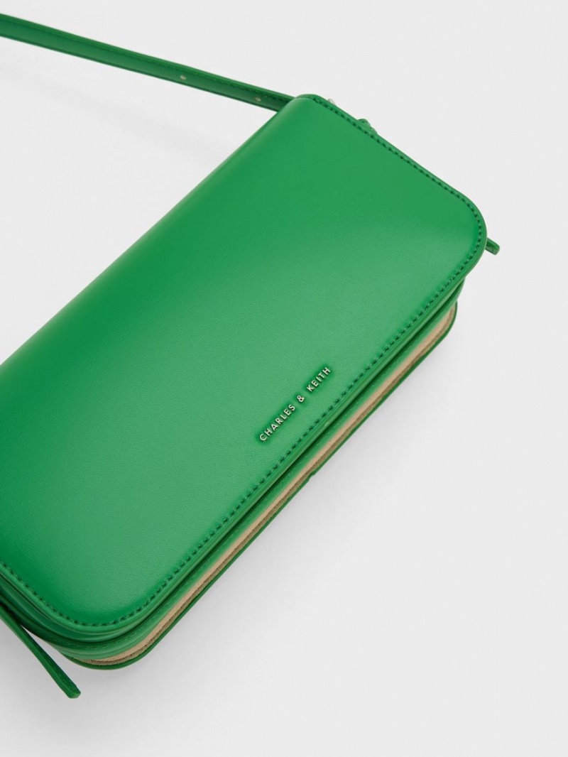τσάντεσ ώμου Charles And Keith Henrietta πρασινο | 91560-SKNA