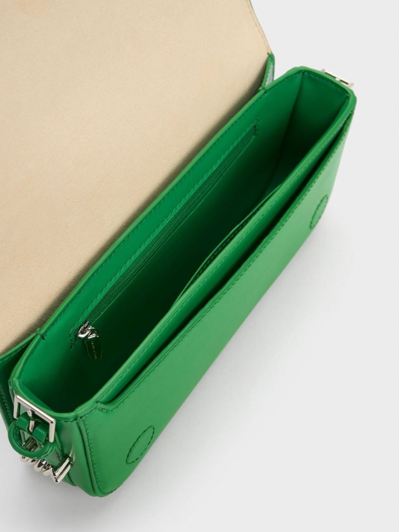τσάντεσ ώμου Charles And Keith Henrietta πρασινο | 91560-SKNA