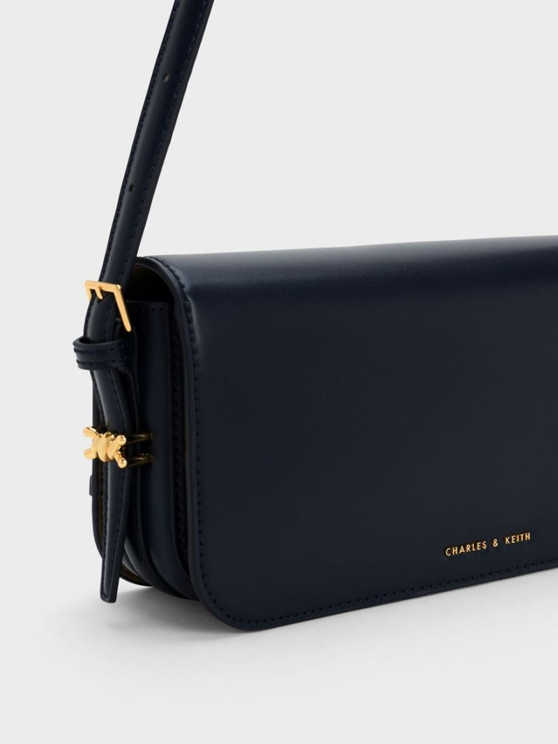 τσάντεσ ώμου Charles And Keith Henrietta σκουρο μπλε | 04791-VLEN