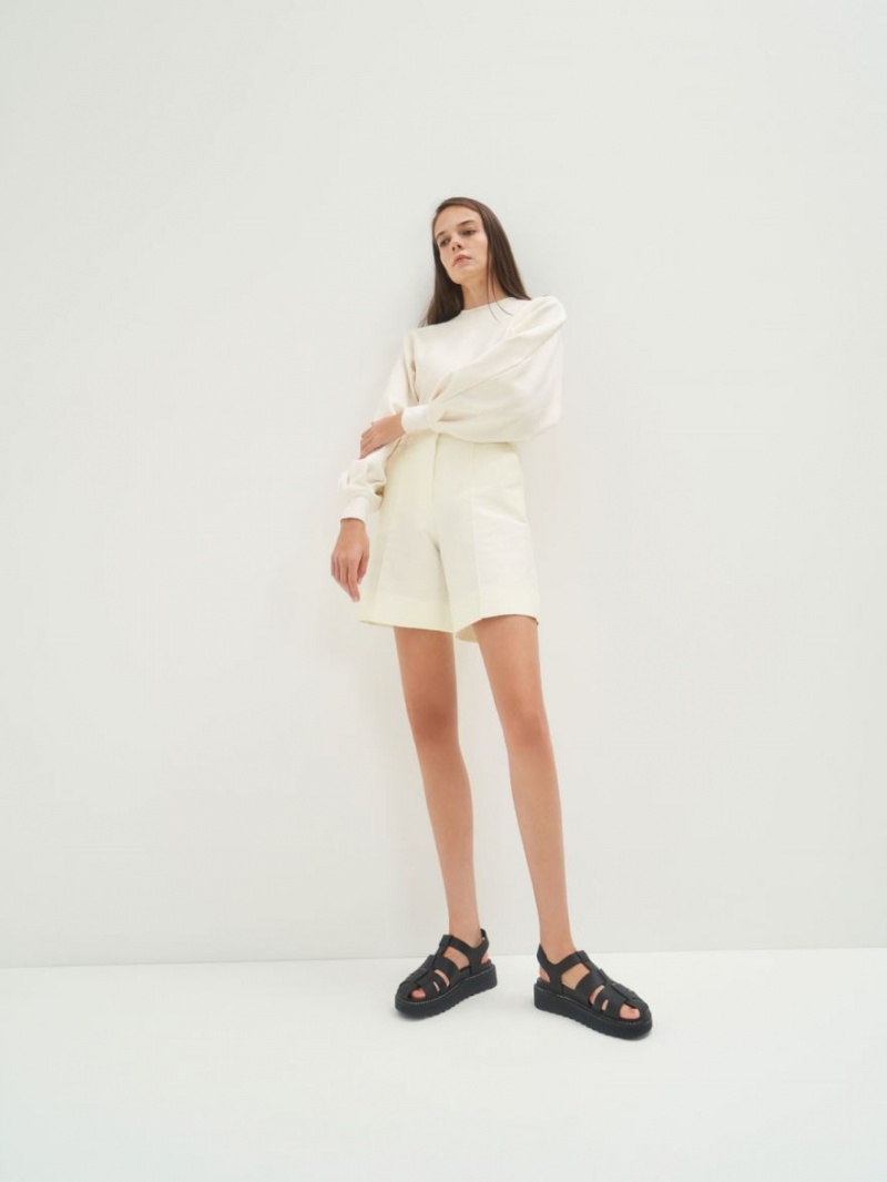 Πεδιλα Πλατφορμεσ Charles And Keith Interwoven Buckled μαυρα | 39152-JUTV