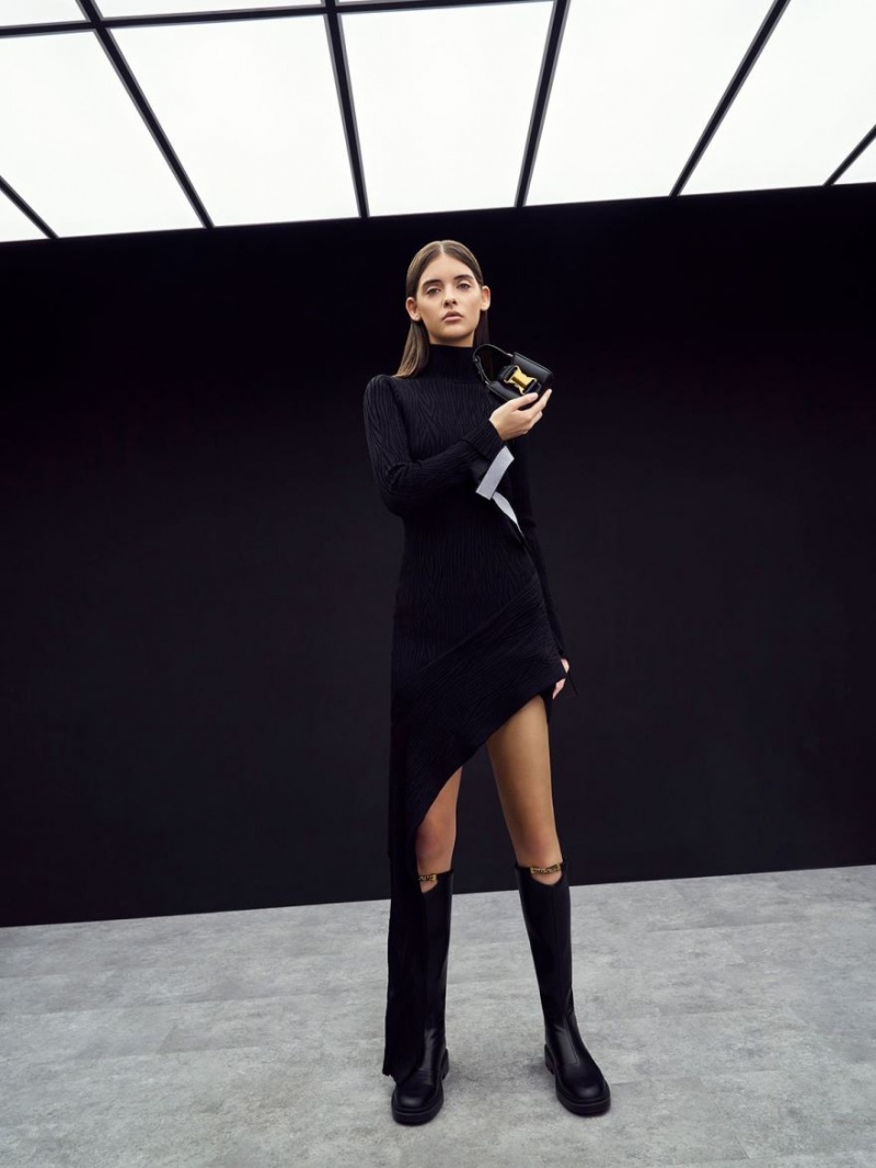 μίνι τσάντες Charles And Keith Ivy Top Handle μαυρα | 20578-XMIW