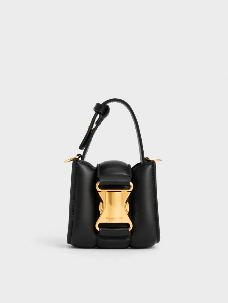 μίνι τσάντες Charles And Keith Ivy Top Handle μαυρα | 20578-XMIW