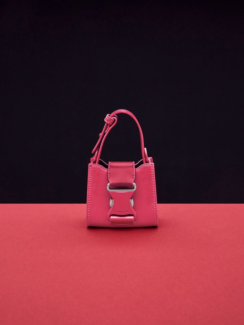 μίνι τσάντες Charles And Keith Ivy Top Handle κοκκινα | 47381-IMOQ