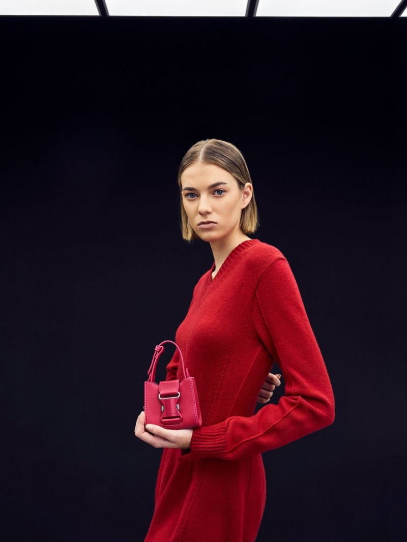 μίνι τσάντες Charles And Keith Ivy Top Handle κοκκινα | 47381-IMOQ
