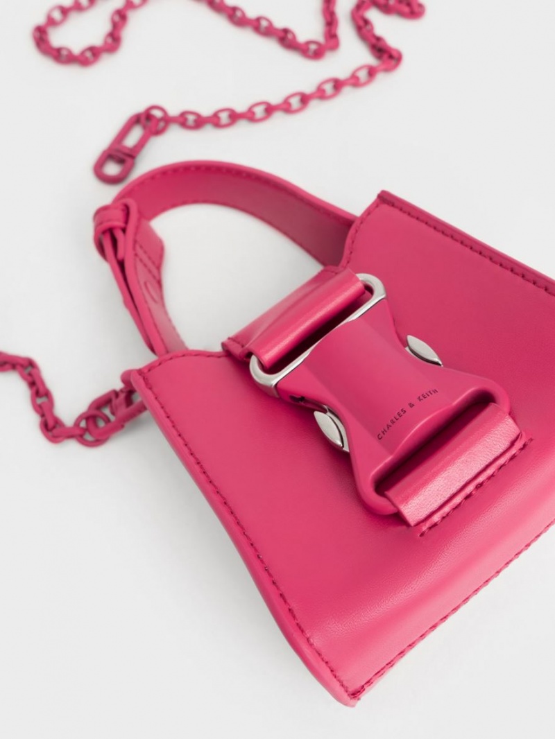μίνι τσάντες Charles And Keith Ivy Top Handle κοκκινα | 47381-IMOQ