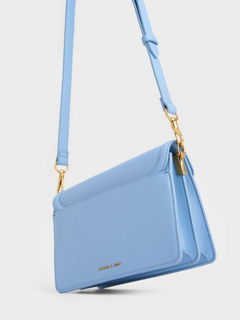 τσάντεσ ώμου Charles And Keith Joelle Envelope ανοιχτο μπλε | 93186-DZUR