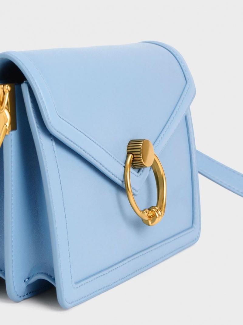 τσάντεσ ώμου Charles And Keith Joelle Envelope ανοιχτο μπλε | 93186-DZUR