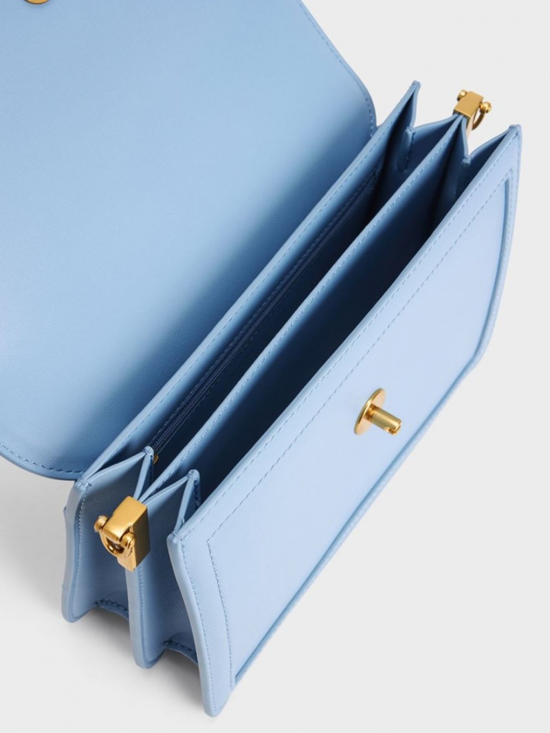 τσάντεσ ώμου Charles And Keith Joelle Envelope ανοιχτο μπλε | 93186-DZUR