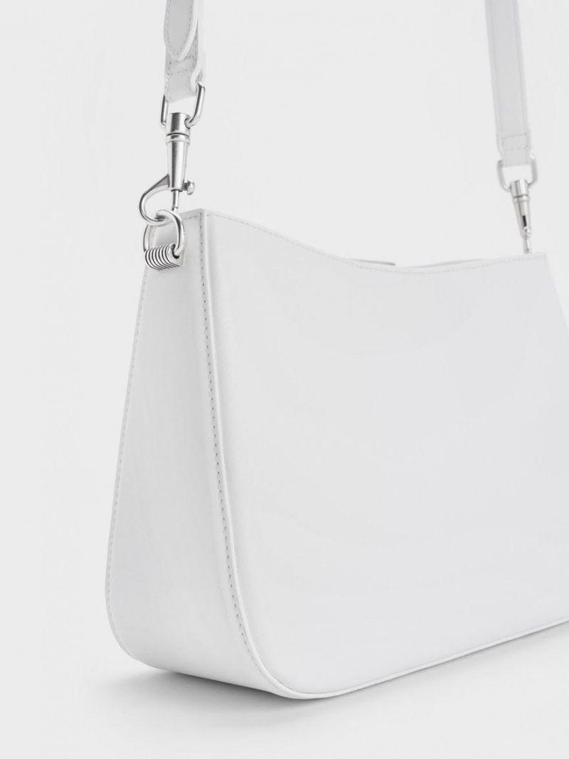 τσάντεσ ώμου Charles And Keith Kalinda ασπρα | 56012-EMDP