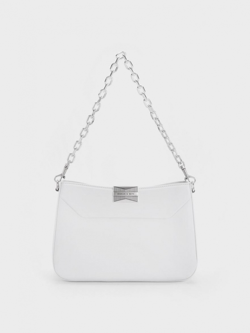τσάντεσ ώμου Charles And Keith Kalinda ασπρα | 56012-EMDP