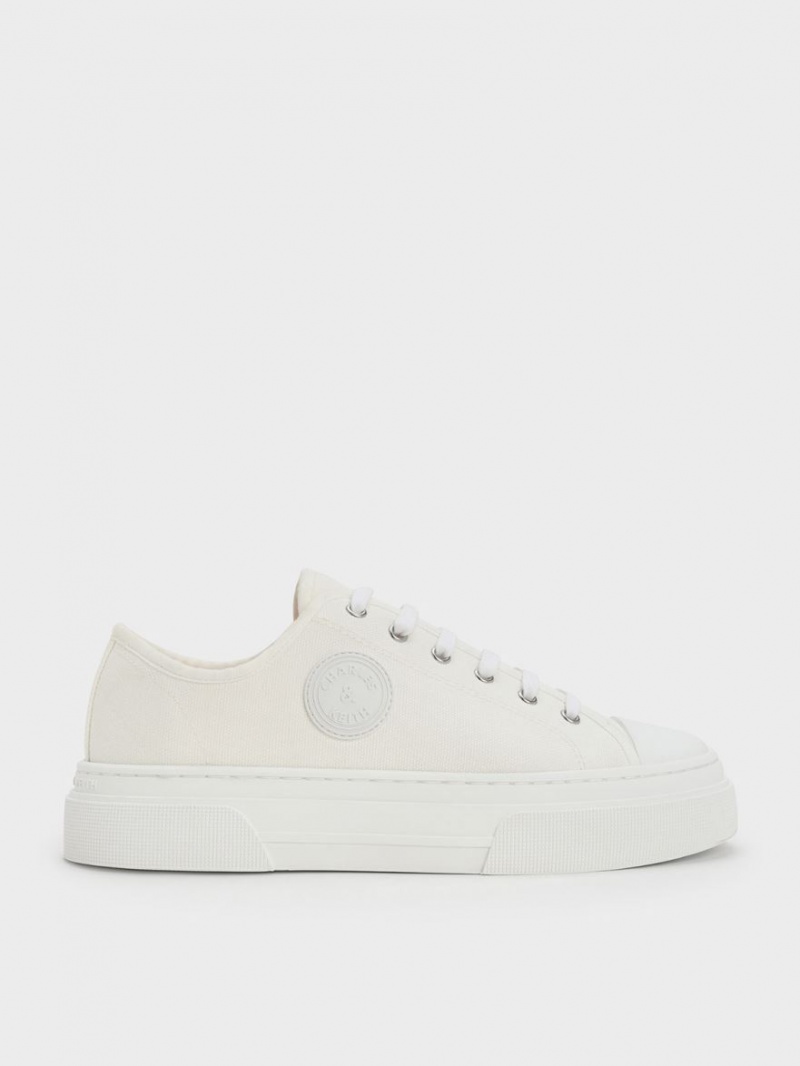 Αθλητικα Παπουτσια Charles And Keith Kay καμβα ασπρα | 46578-BSYH