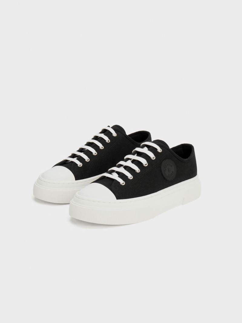 Αθλητικα Παπουτσια Charles And Keith Kay καμβα μαυρα | 86729-MTFP