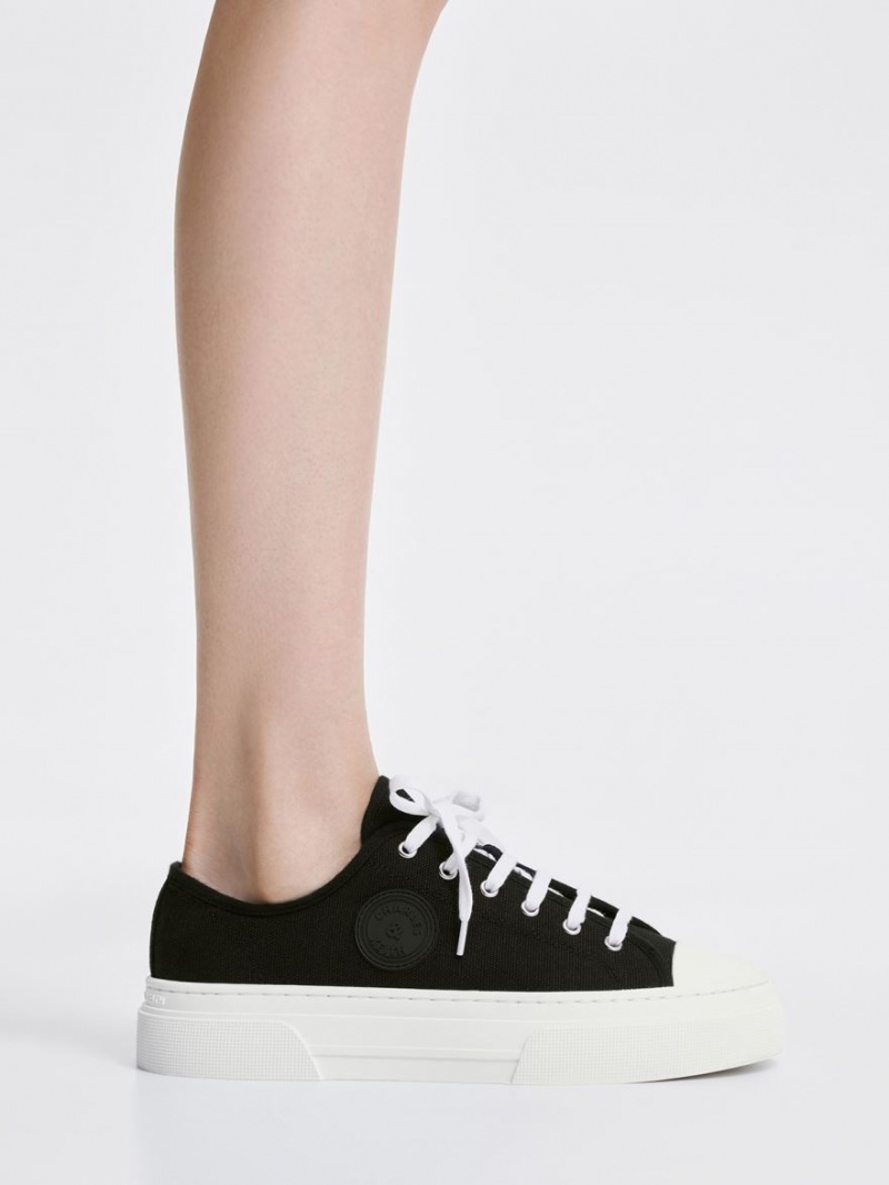 Αθλητικα Παπουτσια Charles And Keith Kay καμβα μαυρα | 86729-MTFP