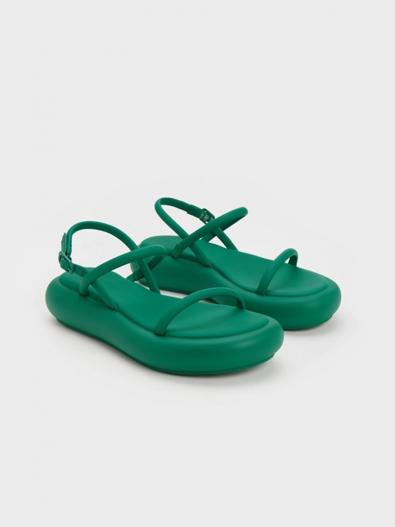 Πεδιλα Πλατφορμεσ Charles And Keith Keiko Με Επένδυση πρασινο | 57028-UYAO