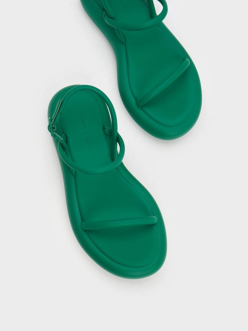 Πεδιλα Πλατφορμεσ Charles And Keith Keiko Με Επένδυση πρασινο | 57028-UYAO