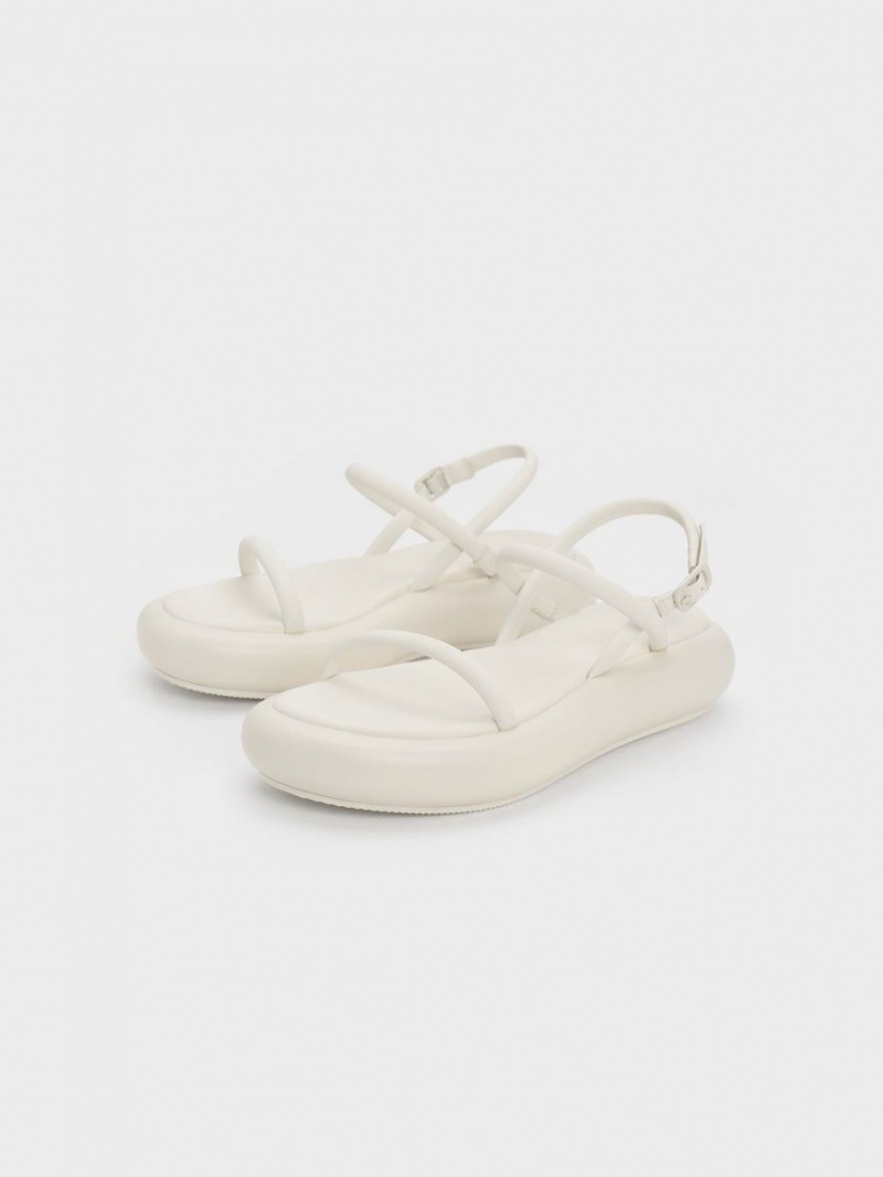 Πεδιλα Πλατφορμεσ Charles And Keith Keiko Με Επένδυση ασπρα | 74138-OGUL