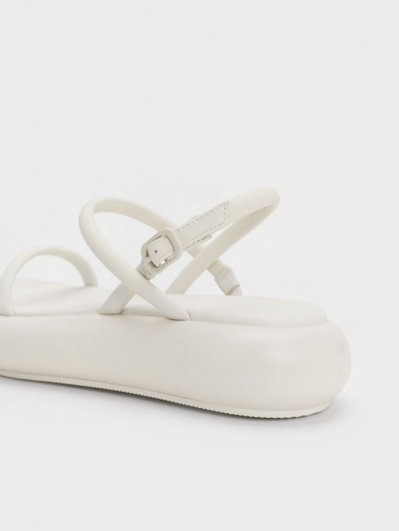 Πεδιλα Πλατφορμεσ Charles And Keith Keiko Με Επένδυση ασπρα | 74138-OGUL