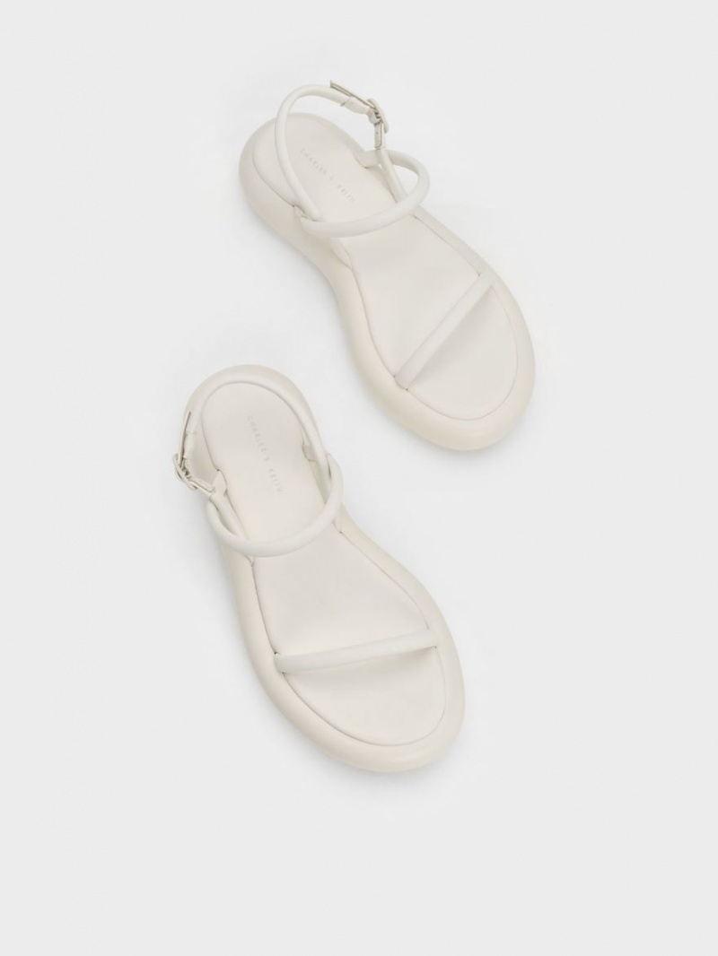 Πεδιλα Πλατφορμεσ Charles And Keith Keiko Με Επένδυση ασπρα | 74138-OGUL
