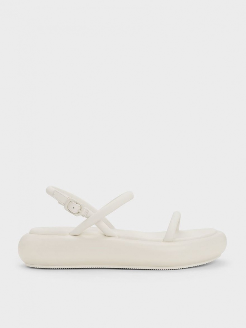 Πεδιλα Πλατφορμεσ Charles And Keith Keiko Με Επένδυση ασπρα | 74138-OGUL