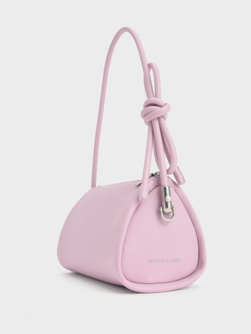 τσάντεσ ώμου Charles And Keith Knotted Handle ροζ | 34271-YXVB