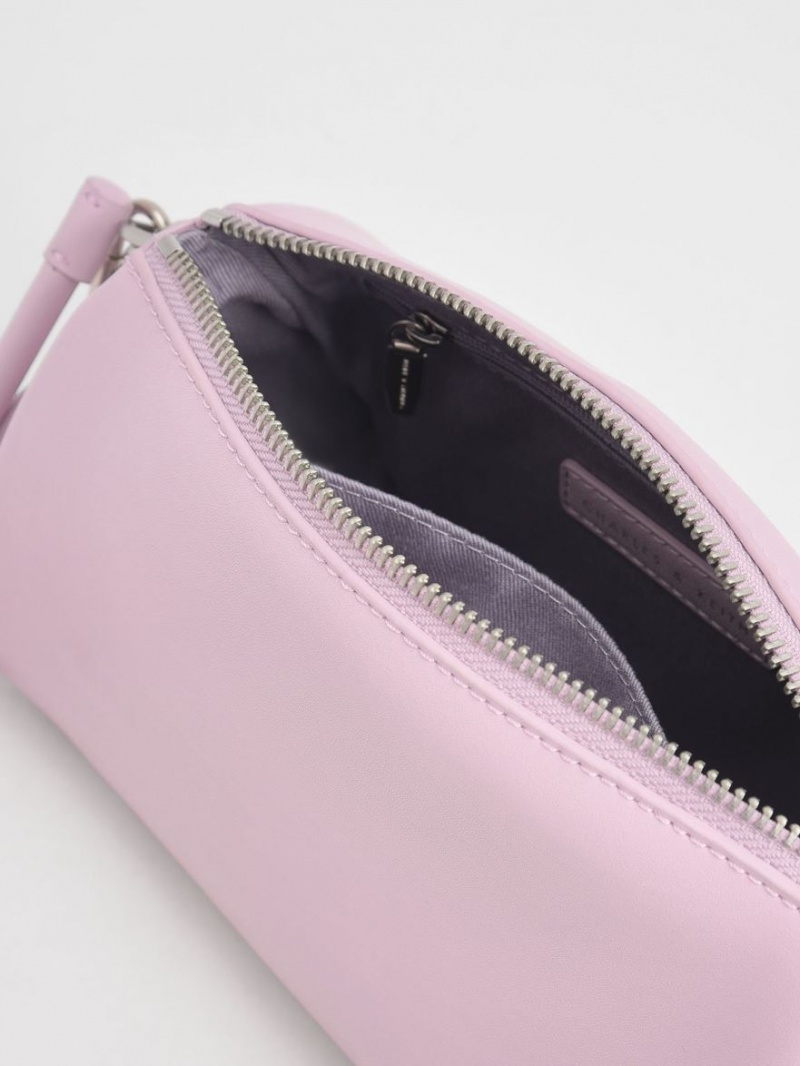 τσάντεσ ώμου Charles And Keith Knotted Handle ροζ | 34271-YXVB