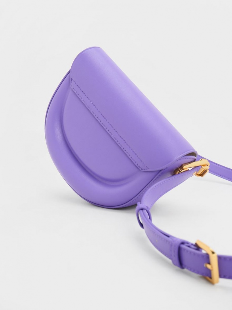Τσάντες Σέλας Charles And Keith Koa Half-Moon μωβ | 26837-NOKA