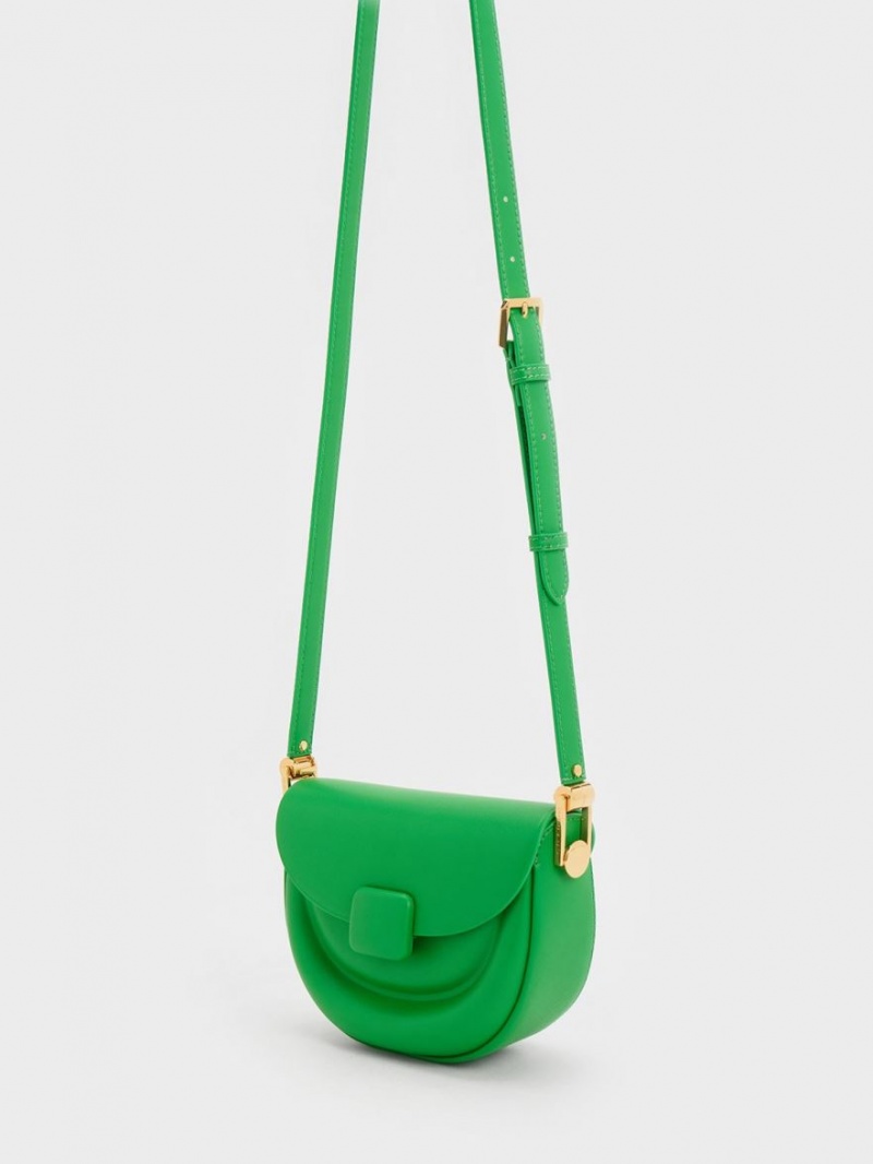 Τσάντες Σέλας Charles And Keith Koa Half-Moon πρασινο | 37546-EVDN