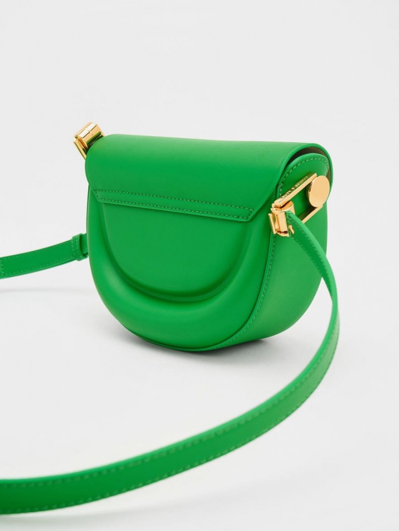 Τσάντες Σέλας Charles And Keith Koa Half-Moon πρασινο | 37546-EVDN