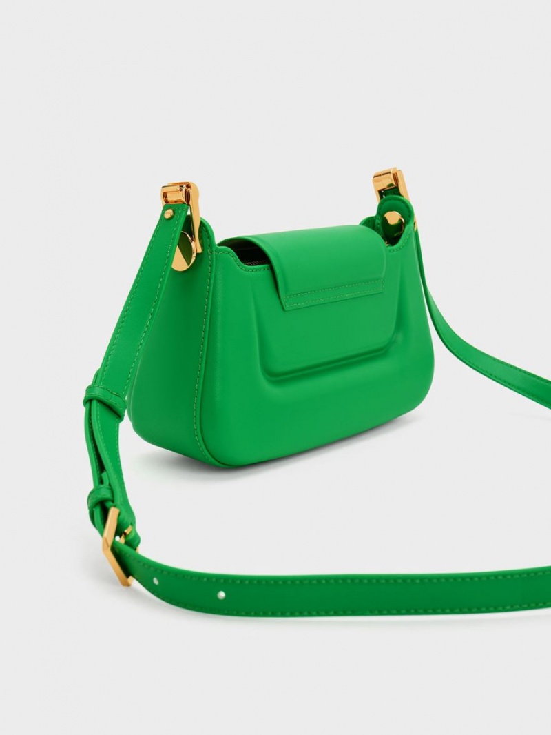 τσαντα χειροσ Charles And Keith Koa Push-Lock Top πρασινο | 76529-TZEO
