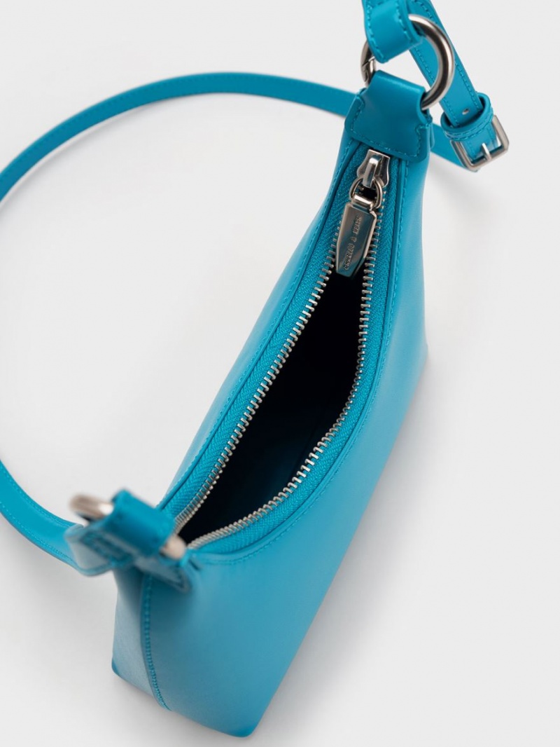 τσάντεσ ώμου Charles And Keith Koi Chain Handle μπλε | 61579-BZXK