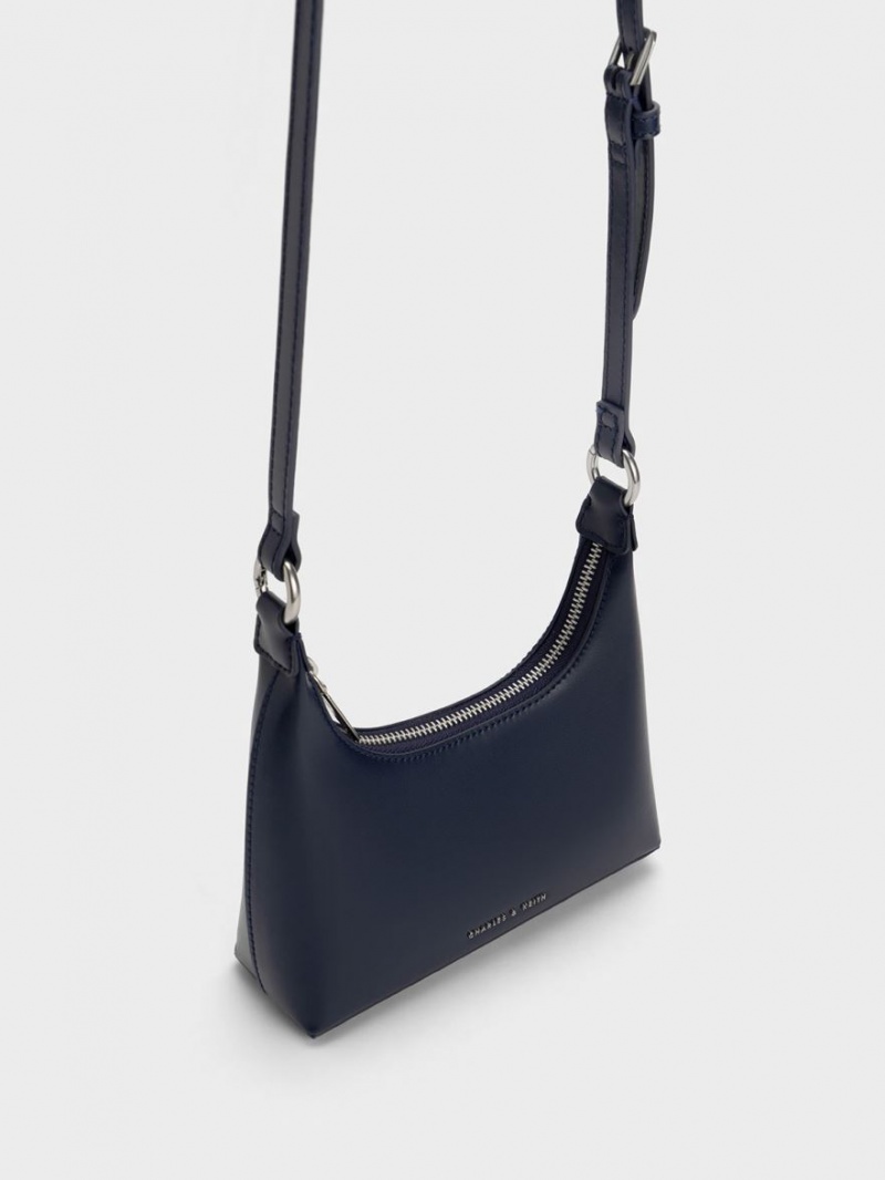 τσάντεσ ώμου Charles And Keith Koi Chain Handle σκουρο μπλε | 70268-PIOJ