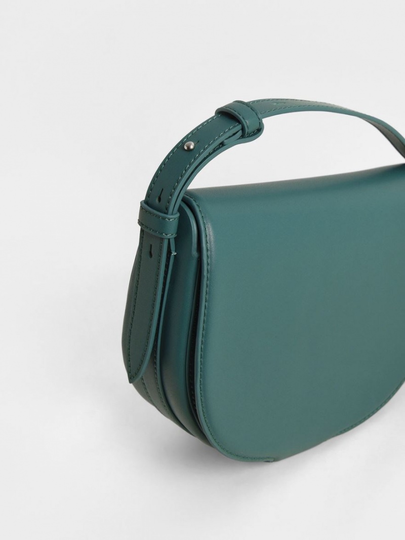 τσάντεσ χιαστί Charles And Keith Kora Saddle πρασινο | 72351-EFOP