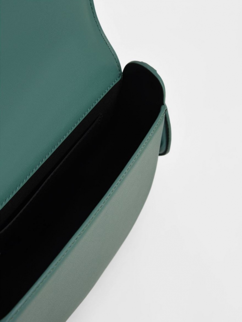 τσάντεσ χιαστί Charles And Keith Kora Saddle πρασινο | 72351-EFOP