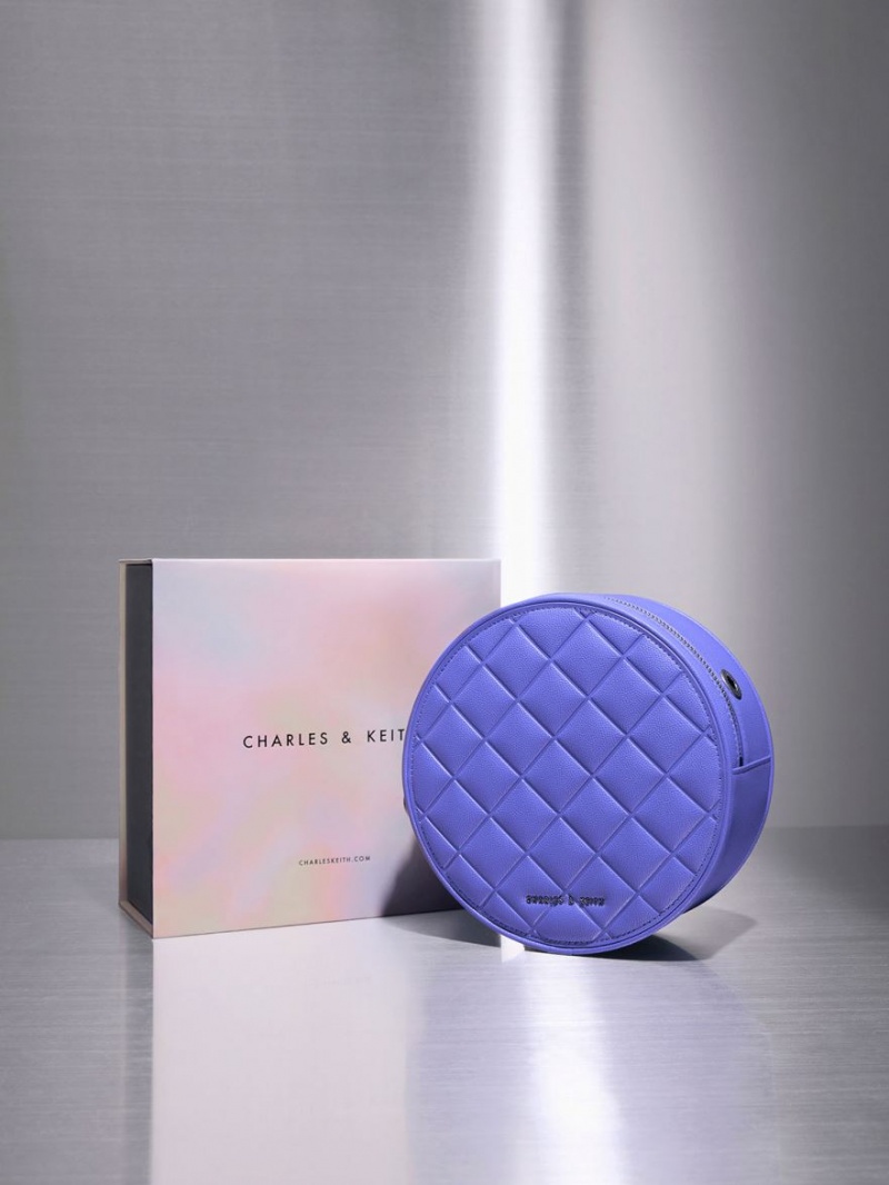 τσάντεσ ώμου Charles And Keith Kwan Καπιτονέ Circle μωβ | 96072-VOMF